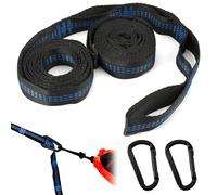 2 Pezzi Corde per Amaca,2 m x 2,5 cm Cinghie per Amaca con 2 Moschettoni per Impieghi Gravosi,Kit per Appendere l'altalena,Supporto per Amaca a Cinghia per Accessori per Amaca da Campeggio all'aperto