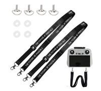 2 Pezzi Cordino Regolabile per DJI RC/RC 2/Pro, Tracolla da Collo Universale per Controller, Cinghia Compatibile con Mini 5/4/3 Pro/Air 3S/Mavic 3, Neck Strap, Accessori per Drone Telecomando, Nero