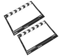 2 Pezzi Cornice Fotografica a Forma di Clap Nero in Carta | Design Vintage Raffinato e Classico, Struttura Comoda da Tenere in Mano, per Eventi Scolastici e Selfie di Gruppo