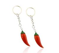 2 Pezzi Corno Portafortuna Cornetto Amuleto Scaramantico, Portachiavi Cornetto Napoletano per Auto, Moto e Regalo Fortunato