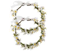 2 Pezzi Corona di Margherite Artificiali, Design Boho Leggero | Tessuto Non Tossico, Comoda e Facile da Portare, per Matrimonio, Festa Nuziale, Bambine