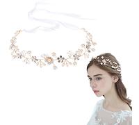 2 pezzi coroncina comunione bambina,Accessori per capelli per comunione,Coroncina di Fiori per Capelli Bambina,Ideale per la sposa, le damigelle e i paggetti (Bianco)