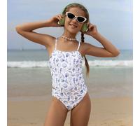 2 Pezzi costume da bagno per ragazze pre-adolescenti, Set di tankini a fantasia di creature marine per ragazze pre-adolescenti, adatto per viaggi, spiaggia, estate 8Y,9Y,10Y,11Y,12YFloreale,PianteTess