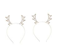2 pezzi costumi di Natale, decorazione per feste di Natale, animali di peluche di Natale, copricapo per Halloween, copricapo Tiara, in corno di cervo
