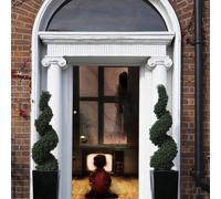 2 pezzi Creative Door Sticker Halloween Paste Decal Horror Sticker Scene Layout