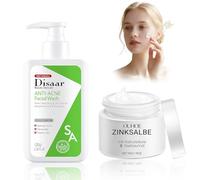 2 Pezzi Crema Brufoli Viso, Detergente Viso, Culo Acne Crema, Foaming Cleanser, CrEma Tea Tree, CRema Brufoli Sedere, per VIso e Glutei, Zona Schiena e Cosce