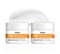2 Pezzi Crema Solare SPF 100, Protezione Solare 100 SPF Viso Una CremaSolare Idratante, Non Grasso, Forte Protezione UVA/UVB, per Corpo e Viso Difesa