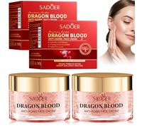 2 Pezzi Crema Viso Sangue di Drago, Retinolo Dragons Blood Cream, Crema Idratante Viso, Crema Rassodante Viso, Antirughe, Illumina Il Tono Della Pelle