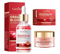 2 Pezzi Crema Viso Sangue di Drago, Siero Antirughe al Sangue di Drago+ Crema Idratante Viso, Retinolo Dragons Blood Cream, Antirughe, Illumina Il Tono Della Pelle