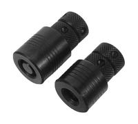 2 Pezzi Cric a Vite Regolabile 3t Base Piatta in Acciaio Nero | Supporto Stabile per Livellamento, Meccanismo Telescopico, Protezione Pavimento, per Camper e Garage