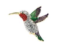 2 Pezzi Cristalli Trasparenti E Brillanti Spilla A Forma Di Colibrì