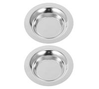 2 Pezzi Crogiolo per Cera in Acciaio Inox Argento, Rotondo, Resistente | Distribuzione Uniforme del Calore, Superficie Liscia e Finitura Lucida, per Saloni e Produzione di Candele