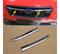 2 pezzi cromati griglia anteriore griglia copertura trim per Subaru XV Crosstrek 2018 2019 2020 accessori