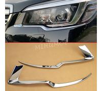 2 pezzi cromato faro testa striscia di luce finiture copertura per Subaru Forester SK 2019 2020 2021 accessori esterni per auto