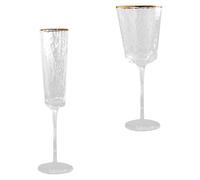 2 pezzi Crystal Wine Glass Creative Whisky Cup Bouquet Party Golden