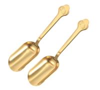 2 Pezzi Cucchiaino da Caffè in Acciaio Inox Oro, Versatile | Finitura Liscia senza Bave, Manico Comodo, Compatto, per Molteplici Scenari D'uso