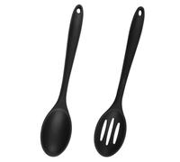 2 Pezzi Cucchiaio Silicone Cucina, 27,5 cm Grande Mestoli in Silicone, Cucchiaio da Cucina in silicone, Antiaderenti, Resistenti al Calore, Mestolo Cucina per Cucinare, Cuocere, Mescolare e Servire
