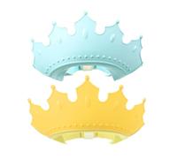2 Pezzi Cuffia da Bagno in Silicone, Verde e Gialla | Fascia Regolabile Dietro, Design Leggero e Adorabile, per Lavare Chioma, Occhi e Orecchie