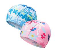 2 Pezzi Cuffie da Nuoto per Bambini Cuffia Piscina per Bambini Cuffie da Piscina Cuffia, Cuffia Nuoto Bambin, Adatta a Bambni dai 6 ai 12 anni, Adatto sia ai Ragazzi che alle Ragazze (Blu/Rosa)