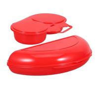 2 Pezzi Cuociuova per Microonde a 2 Cavità, Pp Rosso, Doppia Camera | Cucina e Mattine Frenetiche, Cottura Rapida di Due Uova, Design Compatto, Pratico e Portatile