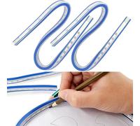 2 Pezzi Curvilinee Deformabile, Curvilinee Flessibile, Righello Flessibile 30 cm, Infrangibile Curva Flessibile Strumento di Disegno per Misurare/Cucito/Lavorare il Legno/Sartoria/Artigianato/Pittura