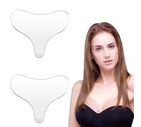 2 Pezzi Cuscinetti per Petto in Silicone, Tamponi Antirughe del Torace, Cerotto Silicone Riutilizzabili, Cuscinetti Antirughe Sul Petto Toppe Antirughe, Cuscinetti per Petto Antirughe