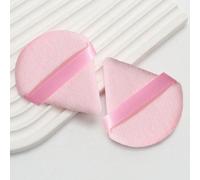 2 pezzi Cuscinetto per cipria in velluto a triangolo, cuscinetto per cipria sciolta, strumento di trucco multifunzionale, cuscinetto per cipria a forma di ventaglio senza punti ciechi, strumento di be