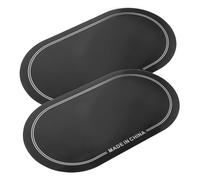 2 Pezzi Cuscinetto protettivo in pelle tamburi drum pad pastiglie ammortizzatori a tamburo pad di silenziamento della batteria pad del rullante l'animale domestico Nero