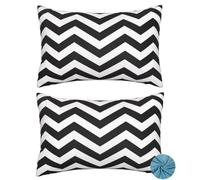 2 Pezzi Cuscini per Divano, Bianco e nero Copricuscini 40x60 cm, Autunno Cuscino Decorativo, Fodere Cuscini Strisce con Cerniera Invisibile, Federe Cuscini Divano per Sedia Camera Room Decor -DF148