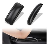 2 pezzi Cuscini per ginocchia in pelle per auto, cuscino in pelle per bracciolo per auto, cuscino autoadesivo per bracciolo della porta dell'auto, cuscino per gambe della porta dell'auto, per interni