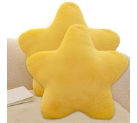 2 pezzi cuscino a stella, cuscino da peluche a forma di stella da 12 pollici, simpatico di divano decorativo soffice per vivere, sala da gioco per la camera da letto, arredame