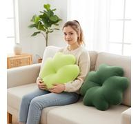 2 pezzi cuscino con quattro foglie di trifoglio 3D simpatico cuscino da tiro 40, 6 x 40, 6 cm morbido per il sedile decorazione della stanza per ragazze, adolescenti, preadolescenti e bambini p