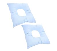 2 Pezzi Cuscino per Massaggio Facciale Blu in Epe e Poliestere | Tavolo da Massaggio e Salone, Supporto a Faccia in Giù, Struttura Robusta e Design Traspirante