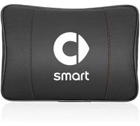 2 Pezzi Cuscino Poggiatesta Auto per Smart #1 SUV 2023+, Cuscino in Pelle PU Poggiatesta Ortopedico per Collo,Black