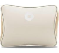 2 Pezzi Cuscino Poggiatesta Auto per Smart 451 450 Fortwo, Cuscino in Pelle PU Poggiatesta Ortopedico per Collo,Beige