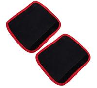 2 Pezzi Cuscino Sollevatore in Neoprene Rosso e Nero per Bilanciere | Design Aperto, Palmi Ispessiti, Lavabile, per Kettlebell e Allenamenti Indoor