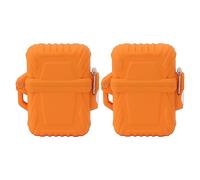2 Pezzi Custodia Impermeabile per Accendino, Mini Custodia Impermeabile IP56 per Accendino con Blocco di Sicurezza per Viaggi in Campeggio All'aperto da Trasportare 2,3x1,6x0,7 Pollici(Arancia)