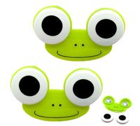 2 pezzi custodia per lenti a contatto 3x2x1 custodia da viaggio per lenti a contatto forma di rana cartone animato con adorabili occhi grandi, pratico e carino per la casa e il supporto da viaggi