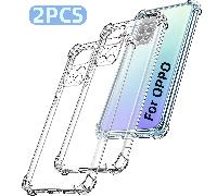 2 pezzi Custodia per OPPO, custodie per telefono in TPU morbido e trasparente, custodia protettiva in silicone slim, antiurto e trasparente per Nothing Phone, cristallina, impermeabile, anti-caduta e 