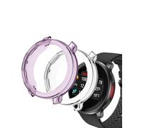 (2 pezzi) Custodia per Polar Vantage V3/Polar Vantage M3, yystao TPU semi-area, antiurto, leggera, viola e trasparente