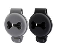 2 Pezzi Custodia Protettiva nel Silicone per Animali Domestici per Airtag Anti-Graffio Supporto per Collare per Cani un Forma di Osso Pet Tracker