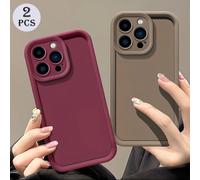 2 pezzi Custodie per telefono compatibili con finitura opaca per iPhone 7/8/X/XR/XS Max/11/12/13/14/15/16/17 Pro Max, Galaxy A14/A15/A16/A17/A04/A05/A06/A07/A54/A55/A56/A57/A34/A35/A36/A37/S26/S26+/S2