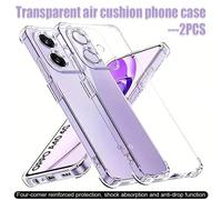 2 pezzi Custodie trasparenti anti-caduta per telefono OPPO, adatte per serie OPPO, Nothing, OnePlus, custodie per telefono, cover protettive per telefono, gusci per telefono, cover per telefono, custo