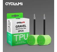 2 pezzi CYCLAMI ultraleggero ghiaia bici TPU camera d'aria pneumatico strada MTB 29 valvola francese FV 45mm 65mm per 700C 32C 35C 37C 40C 47C