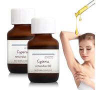 2 pezzi Cyperus Rotundus Oil, 60 ml*2 oli essenziali Cyperus per la depilazione, naturale Ciperus Oil Silky Depilatore, per ridurre la crescita dei capelli del corpo e la cura della pelle