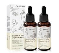 2 Pezzi Cyperus Rotundus Oil, 60 ml Cyperus Oilo Hair Removal con Vitamina E e Estratto di Aloe Vera, Oli Essenziali Ciperus per la Depilazione, per Braccia, Ascelle, Gambe e Zona Bikini