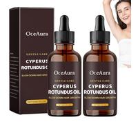 2 Pezzi Cyperus Rotundus Oil,Cyperus Oil Natural,Olio di Cyperus Rotundus Con Contagocce,Idratante e Idratante,Utilizzato per Inibire La Crescita Dei Capelli (60ml)