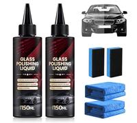 2 Pezzi D1 Liquido per Lucidatura del Vetro, Rimozione Graffi Auto, Rimuovi Olio dal Vetro Auto, Pasta per Lucidatura del Vetro, Spray Idrofobico Antiappannamento