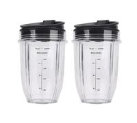 2 Pezzi Da 18 Once Di Ricambio, Compatibili Con Ninja, Tazze For Frullatore Con Coperchio For Auto IQ BL480 BL642 BL450 BL682, BL490 BL640 BL680 Facili Da Pulire