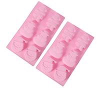 2 pezzi da 2 pcs a 6 per torta in silicone natalizio e stampo da forno a neve